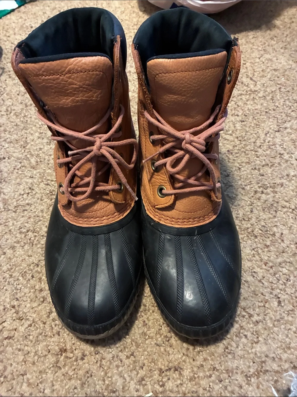 Sorel Brown and Black Men’s Rain & Snow Boots